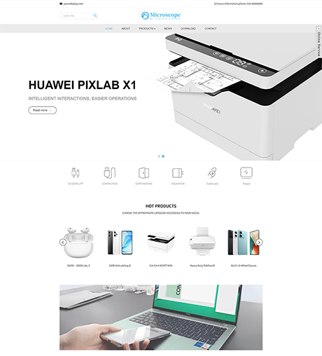响应式电子产品外贸企业网站模板 - PC端